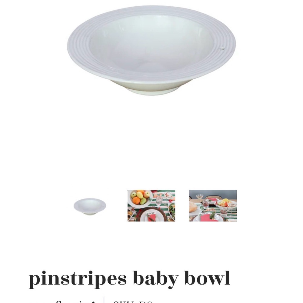 Nora Fleming Pinstripes Baby Bowl